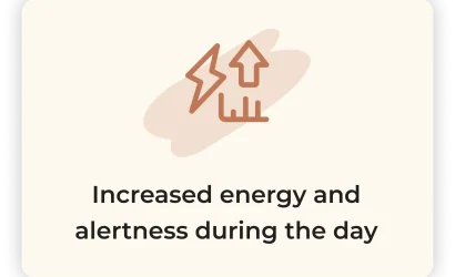 Increased energy and alertness illustration.