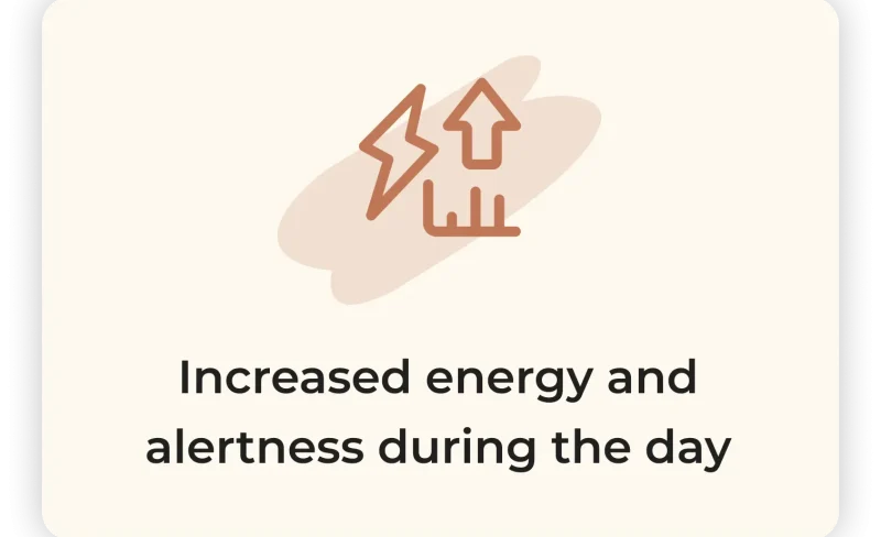 Increased energy and alertness illustration.